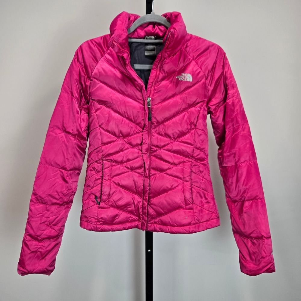 The North Face 550 Goose Down Puffer Jacket Pink XS Womens Preppy Ski Streetwear